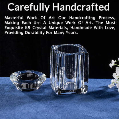 IFOLAINA Small Urn Miniature Crystal Urns Ashes Cremation Keepsake Holder for Ashes Adult Male Human Pet Dog Remember Your Love One Lost