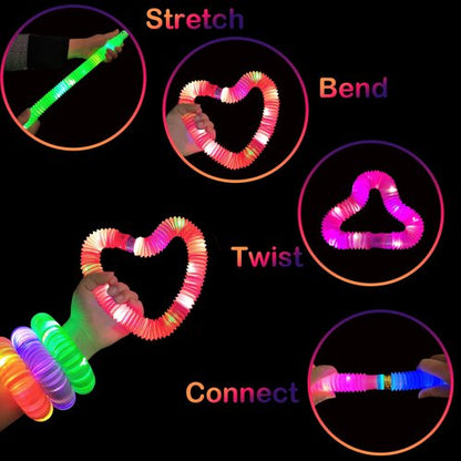 Glow Sticks Bulk Party Favor Supplies for Kids 48 PCS,Glow in the Dark Bracelet Necklace Accessories for Birthday Wedding Parade Throws,Goodie Bag Stuffers Prizes for Toddler Boys Girls