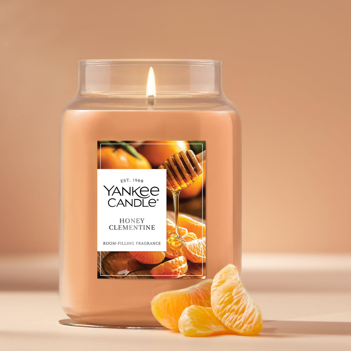 Yankee Candle Honey Clementine Scented Candle, 22oz Large Jar with up to 150 Hour Burn Time, Giftable