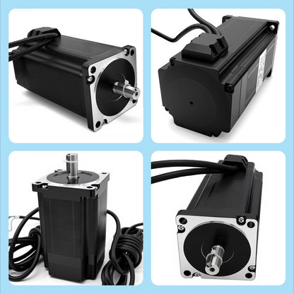 3 Axis CNC Controller Kit Nema34 86mm Closed Loop Stepper Motor Kit 8.5Nm DSP Easy Servo & Steping Driver & 400W 60V DC Power Supply, for 3D Printer Engraving Milling Machine