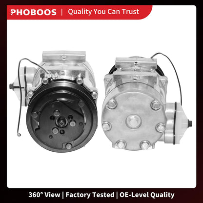 PHOBOOS A/C compressor with Clutch Compatible with Dodge Dakota 1996-2002, Jeep Cherokee 1997-2001, TJ 1997-1999, Wrangler 1997-1999, 2.5L 4.0L, For 1-Pin Connector Only (Not 2-Pin), Ref. 68550