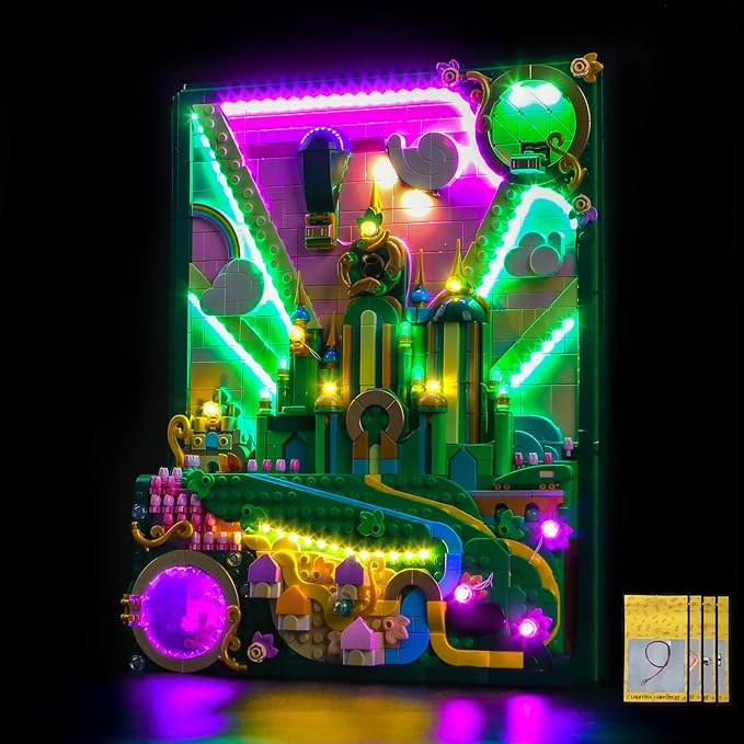 Light kit Compatible with Lego 75685 Emerald City Wall Art Decoration - No Model Only Light LED Lighting Accessories Compatible with Lego 75685 (RC Version)