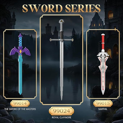 Reobrix Sword Building Sets for Adults Cool Narthil 99024 Collectible Build and Display Model Anime-Style Cosplay Toy Sword Home Office Decor Ideal Gifts for Adults Boys Girls 14+ (521 PCS)