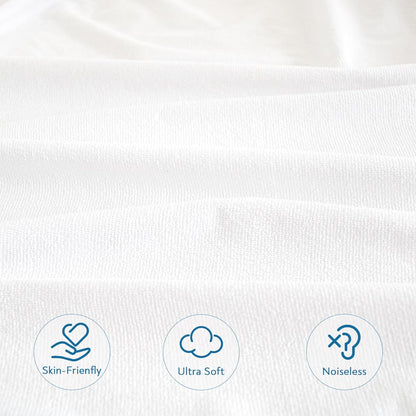 Skiennix King Size Mattress Protector - 100% Waterproof & Noiseless - Ultra Soft Terry Fabric, Fits Up to 18''