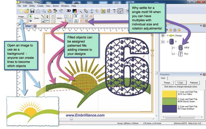 Embrilliance StitchArtist Level 1, Digitizing Embroidery Software for Mac & PC