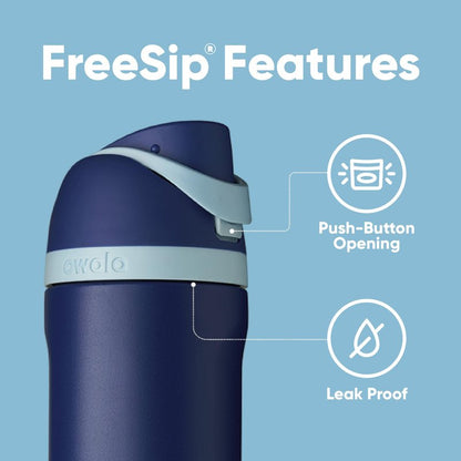 Owala Harry Potter FreeSip Insulated Stainless Steel Water Bottle with Straw, BPA-Free Sports Water Bottle, Great for Travel, 24 Oz, Ravenclaw