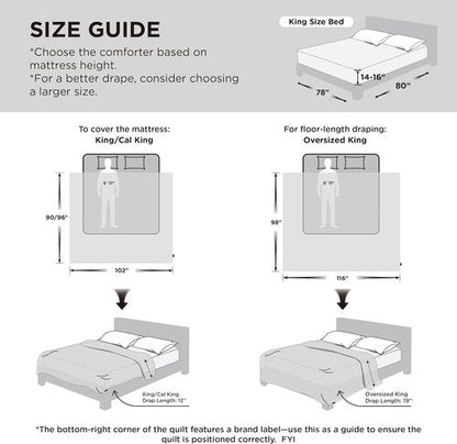 Bedsure Comforter Duvet Insert - Oversized King Size, All-Season Down Alternative Bedding, Sage Green, 116x98 Inches