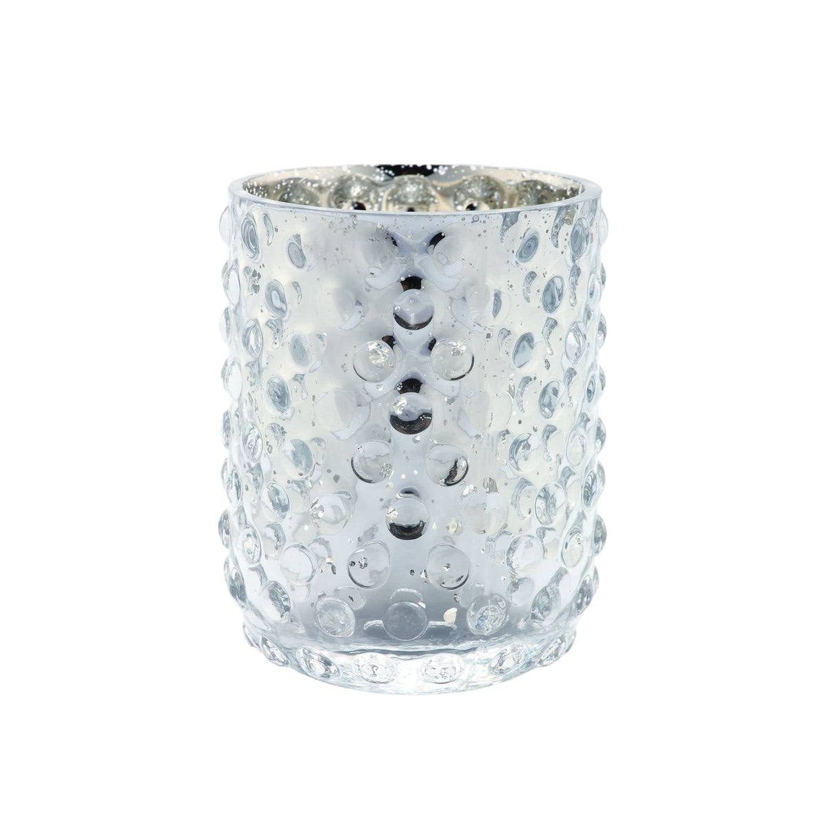 CC Home Furnishings 5.5" Silver Colored Hand Blown Glass Votive Candle Holder