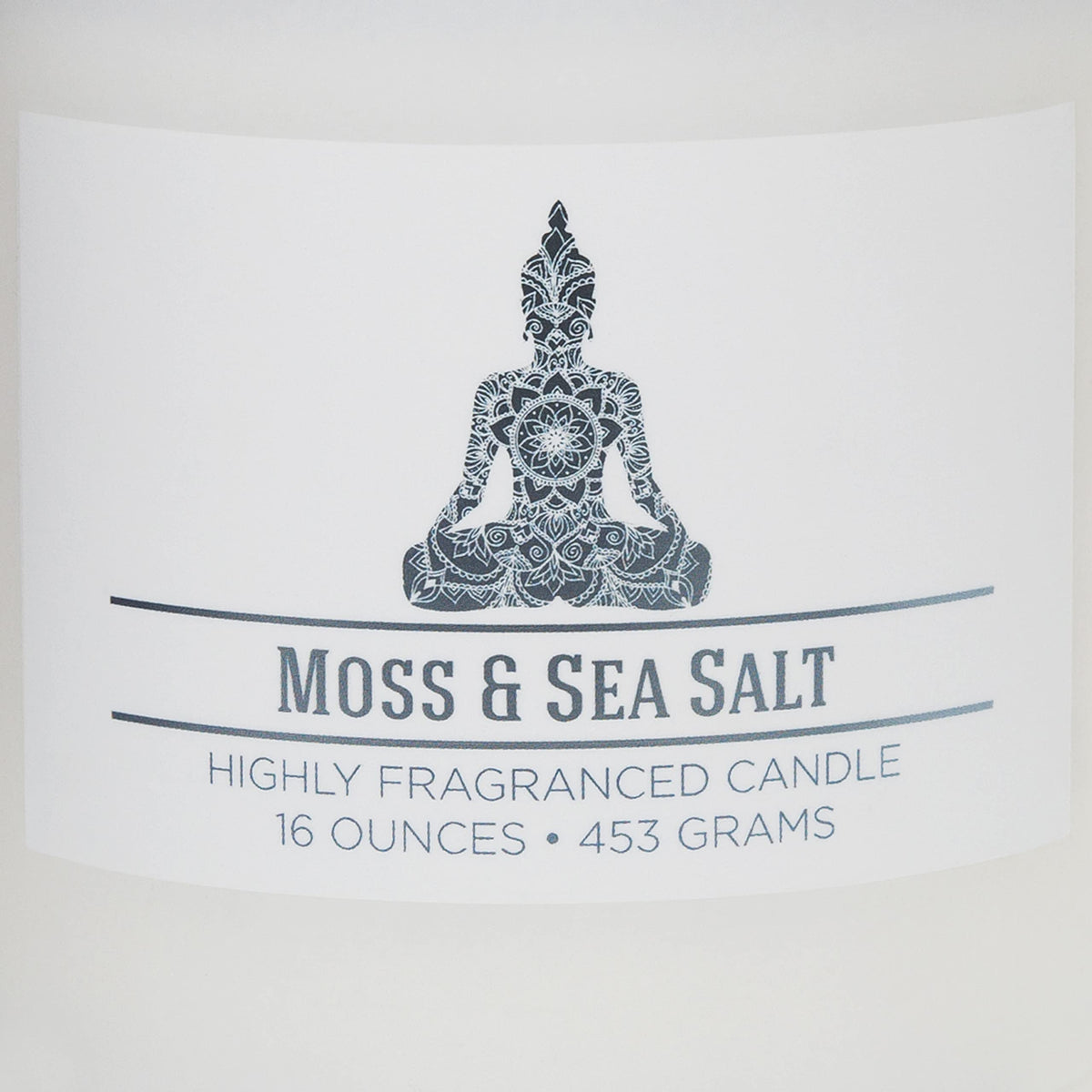 Carolina Moss & Sea Salt Scented Candle, 16 oz Wellness Relaxing Aromatherapy Candle, 2 Wick White Jar Soy Blend Wax, Candles for Home, 60H Burn - Made in The USA