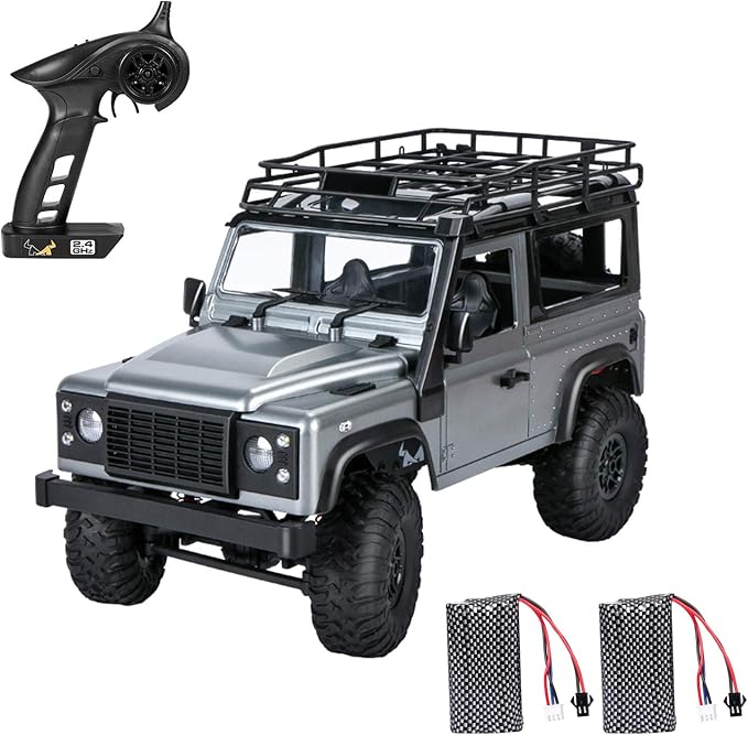 GoolRC MN 99s RC Car 1/12 Scale 4WD 2.4G Remote Control Car for and Adults RTR RC Crawler Off Road Truck for Land Rover Vehicle Models with 2 Batteries