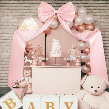 Skiennix Giant Satin Bow | Large Wedding & Party Decoration - Pink Arch & Wall Decor