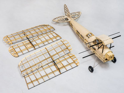 Viloga Balsa Wood Model Airplane Kits Mini Tiger Moth, 39'' Laser Cutting Model Aircraft Unassembled, DIY Flying RC Aeroplanes Kit for Adults to Build (KIT+ Motor+ ESC+ Servo+ Covering)
