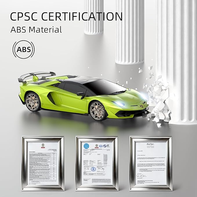 Lamborghini Remote Control Car 1:24 Scale Electric Sport Racing Hobby Toy Car Lamborghini Model Vehicle for Boys Girls Birthday Gifts Green