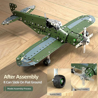 Model Airplane STEM Building Projects Toys - DIY Building STEM Projects Toys for Kids Boys Girls Ages 8-12-16 Assembly Science Kit Model Plane Birthday Gift Toys for Kids Boys 8 9 10 11 12 Years Old
