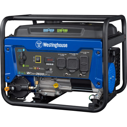 Westinghouse 4650 Peak Watt Dual Fuel Portable Generator, RV Ready 30A Outlet, Gas & Propane Powered, CO Sensor