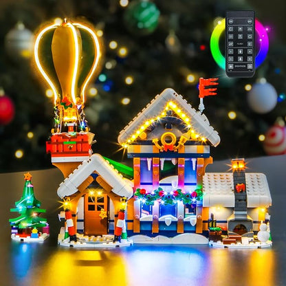 Upgraded Led Light Kit Compatible with Lego Santa's Post Office Building Set RC Version Compatible with Lego 10339 (Model Not Included)