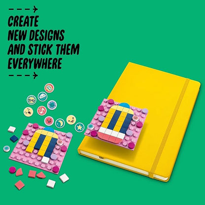 LEGO DOTS Adhesive Patches Mega Pack 41957 Arts and Crafts 5-in-1 Mosaic Making Building Kit DIY Sticker Patches Gift Idea for Creative Kids Make Custom Designs for Notebooks Phone Cases and More