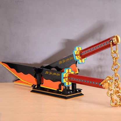 HIGH GODO Demon Anime Sword Building Set 82.6in Katana Anime Cosplay Sword with Stand Holder Samurai Sword Building Set for Adults and Teens 14+ (1479 Pieces)