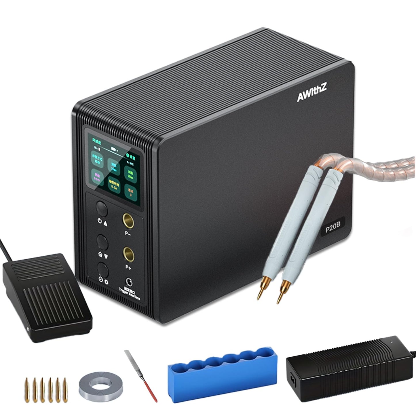14.6KW Portable Capacitor Battery Spot Welder for 18650 & LiFePO4, Adjustable 2-in-1 Automatic/Foot Pedal Welding Machine, DIY Battery Pack Welder kit with Nickel Strip