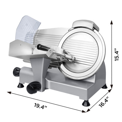 Valley Sportsman 10" Commercial Meat Slicer, Electric Deli Slicer with Adjustable Thickness Stainless Steel Blade, Built-in Sharpener, Food Slicer Machine for Meat/Bread/Cheese, Easy Cleaning