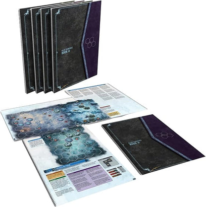 Cephalofair Games Frosthaven Play Surface Books – 4-Book Set – Official Board Game Accessory with Scenario Text &amp Rules