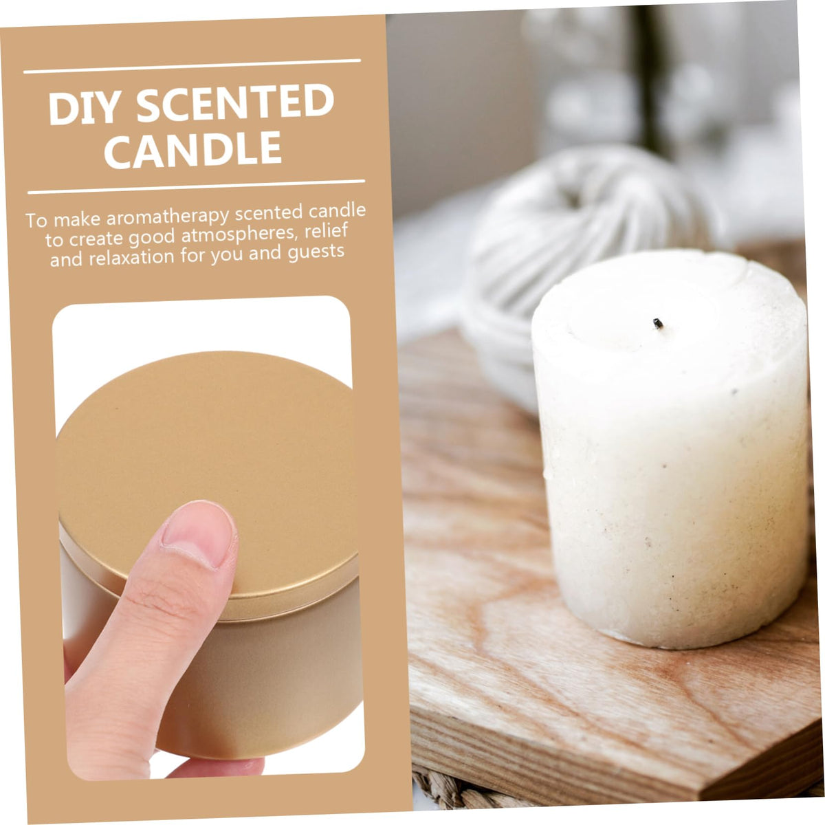 KONTONTY 3pcs Gold Iron Candle Jars Empty Candle Holders for Practical Iron Containers for Home Decor Wedding Favors and Tealight Making