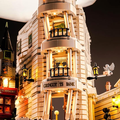 Upgraded Led Light Kit for Lego Gringotts Wizard Bank Horcrux War Building Set Compatible with Lego 76417(Model Not Included)