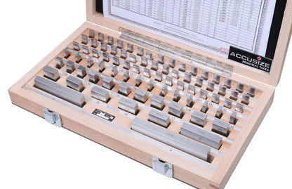 Accusize Industrial Tools Precision 81-Piece Steel Gauge Block Set, Grade B Accuracy, Corrosion-Resistant, P900-S581