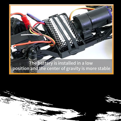 RC Pickup Truck C8813 Dodge Pickup 1:18 Scale All Terrain Remote Control Crawler 2.4 GHz 4WD Off-Road Rock Car with Alloy Frame Shock Absorber 45°Climbing Gifts for Teens Beginners