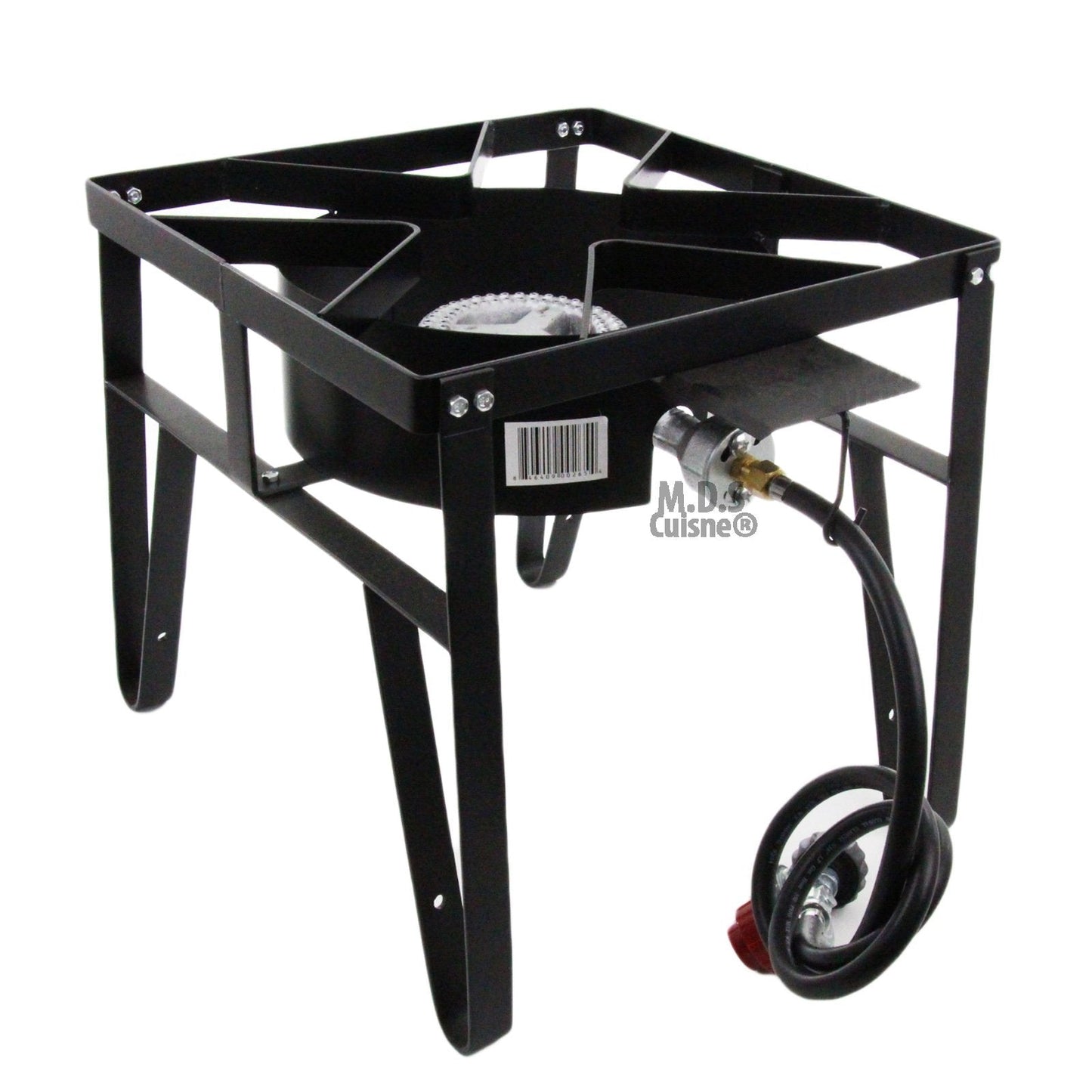 M.D.S Cuisine Cookwares Single High Pressure Gas Burner Square Patio Outdoor Stove Propane Camping Heavy Duty