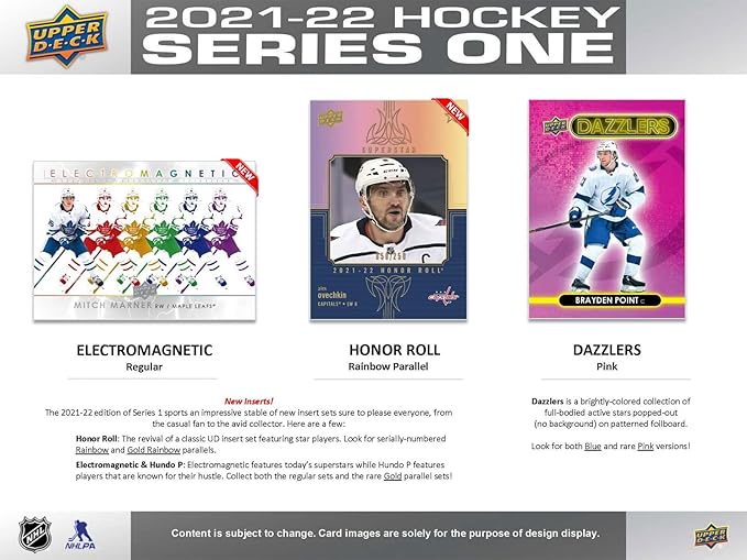 NHL Upper Deck 2021-22 Series One Hockey Trading Card Collector's Tin [8 Packs + 1 Bonus Pack]