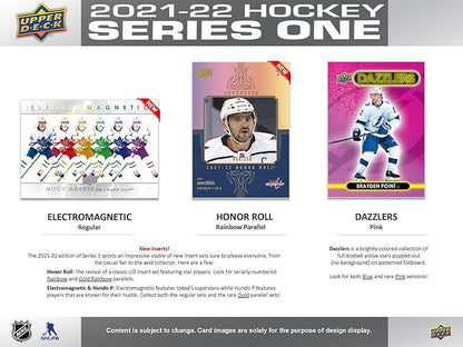 NHL Upper Deck 2021-22 Series One Hockey Trading Card Collector's Tin [8 Packs + 1 Bonus Pack]