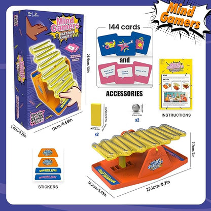 Tilt and Shout Game Fun Family Desk Board Fast-Paced Family Party Games Interactive Marble-Run Games Speedy Fast-Paced for Game Night