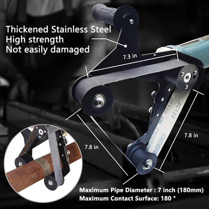 Rocsuk Pipe Belt Sander - 1280W Industrial Grade Pipe Tube Polishing Sandingwith 6 Variable Speeds,Suitable for Polishing Various Circular Pipe Materials,Woodworking and Metal Rust Removal.
