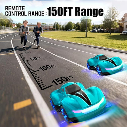Gesture Sensing Remote Control Car with Display Dust Cover GarageUSB-C Rechargeable Drift RC Stunt Cars with LED Light|Spray|Sound2.4GHz Toy for Kids Christmas|Birthday Gifts for Boys Girls