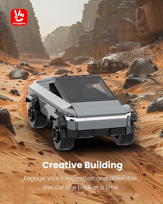 Cyber Themed Off-Road Truck Toy Building Kit Futuristic Armored Pickup Model Sci-Fi Brick Set for Collectors &amp Kids 6+