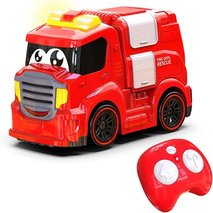 Remote Control Car for Toddlers 1-3 Fire Truck Toy for Ages 2-4 Lights &amp Sounds Emergency Cars Preschoolers Fire Engine for Boys &amp Girls