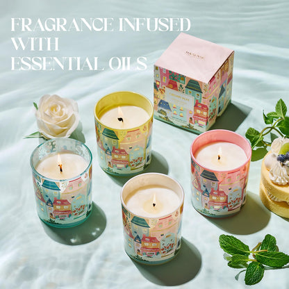 M&SENSE New York City Scent Soy Wax Aesthetic Candle - 10.2 oz | Natural Fragrance for Home& Book Candles | for Housewarming, Hostess Gifts&Home Deor,Thank You Gifts