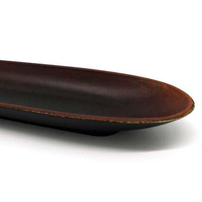 CVHOMEDECO. Primitives Oval Decorative Plate Wooden Candle Plate Rustic Treenware Home and Office Décor Art, 16 x 4-1/2 x 1-1/2 Inch