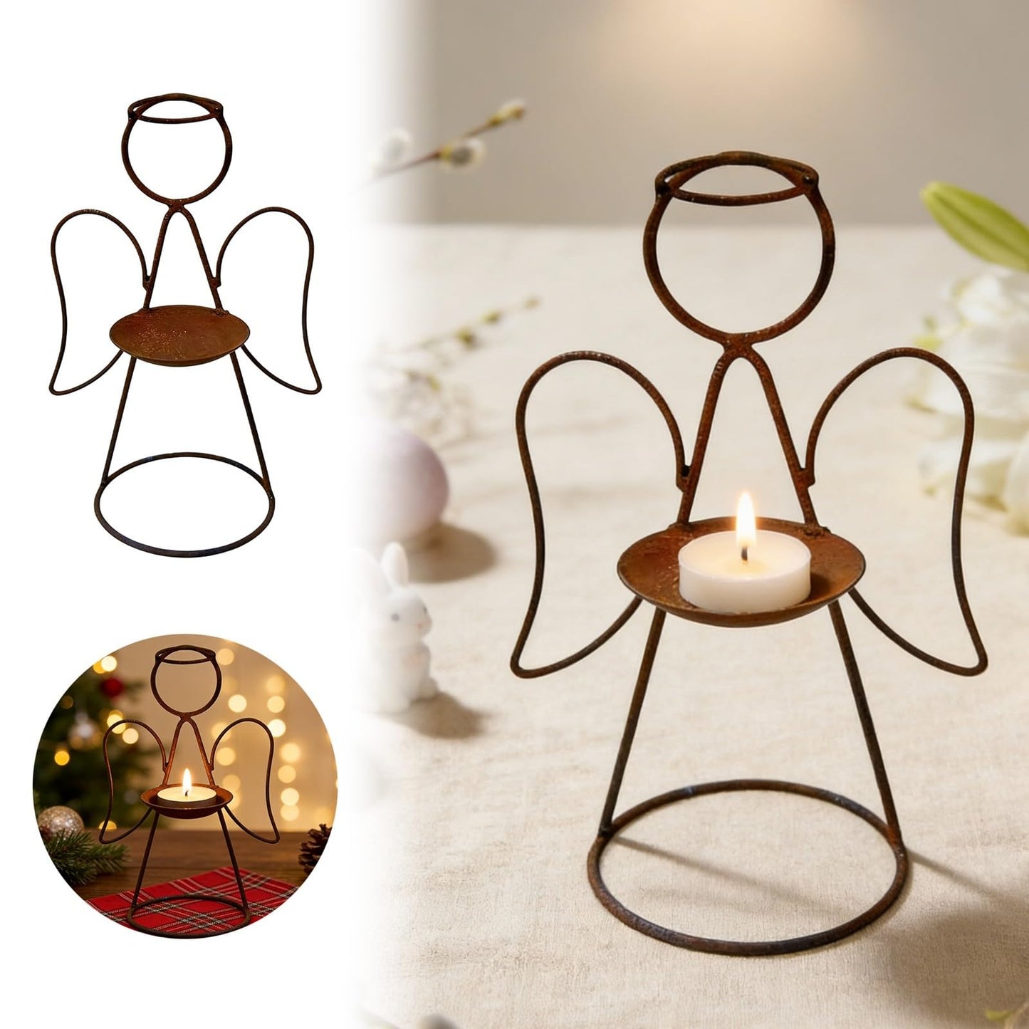 Elegant Winged Candle Holder Centerpiece for Dining Room Enhancing Table and Ambient Lighting for Home Interiors