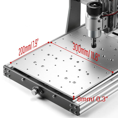 Genmitsu 3020-PRO Ultra CNC Router Machine, Upgraded 710W Spindle + 3040 Extension Aluminum Spoilboard