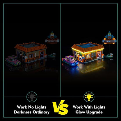 Light kit Compatible with Lego 10352 The Simpsons: Krusty Burger - No Model Only Light LED Lighting Accessories Compatible with Lego 10352 Krusty's Burger Joint (RC Version)