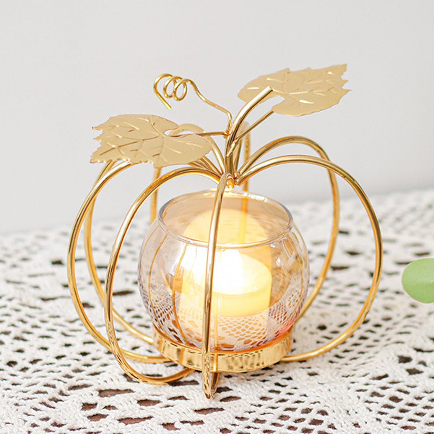 Tealight Candle Holder - Cute Candle Holders for Pillar Candles Tea Light Candle Holders Metal Candle Stand Table Centerpiece for Christmas Wedding Decor (Candle Holder with Glass Shade Black)