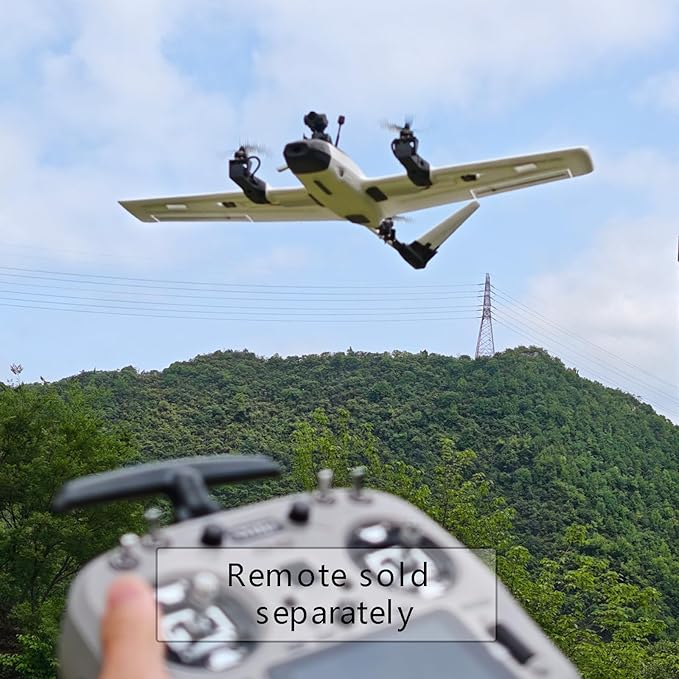 Buddy RC ZOHD Altus 980mm Wingspan Twin Motor V-Tail EPP FPV RC Airplane Glue-Less Assembly Portable Aircraft Compatible with GoPro/DJI Action Cameras for Long-Range Outdoor Adventures (PNP Version)