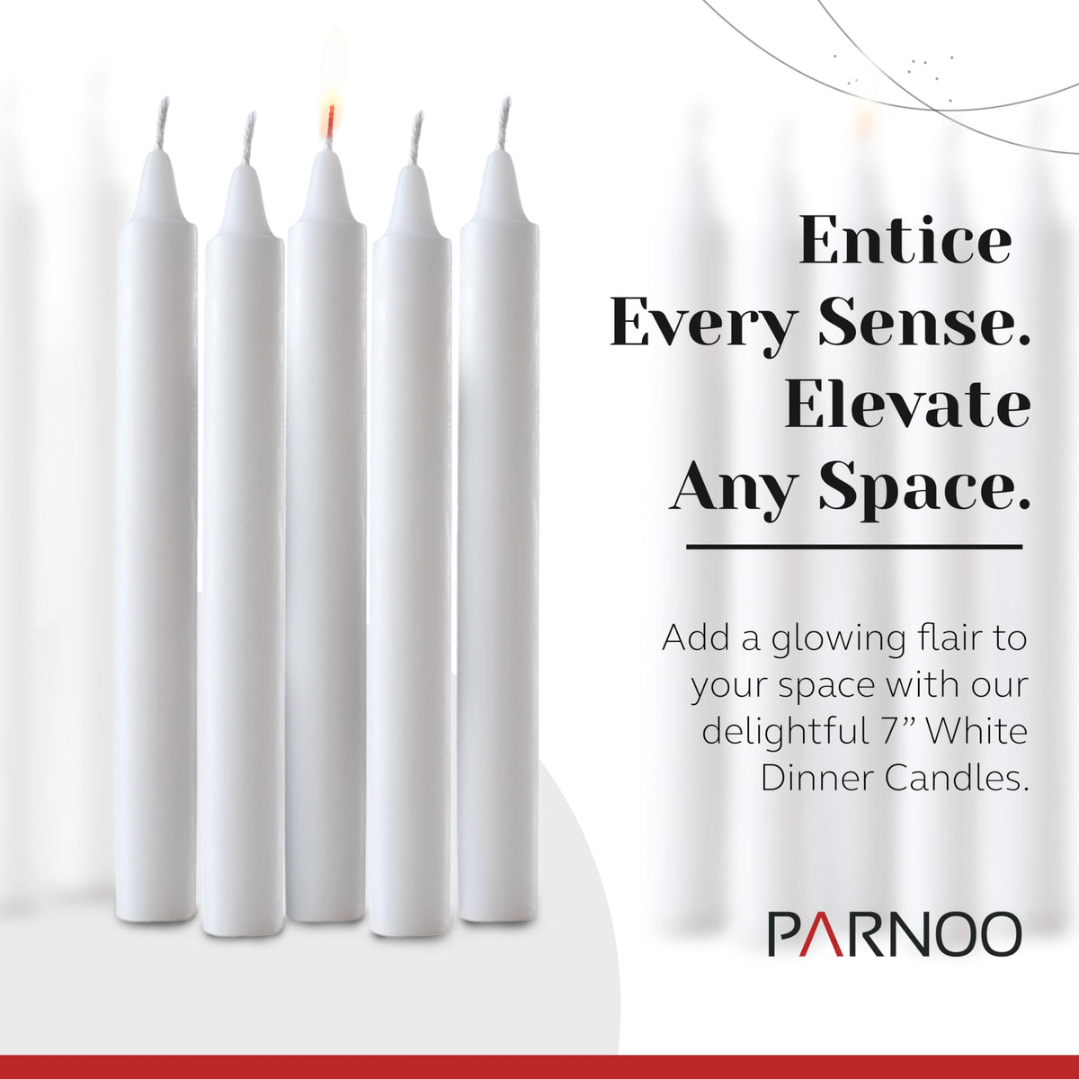Tapered Candles - 80 Bulk Set of 6” Sticks - 5 Hours Clean, Long-Burning White Candlesticks - Dripless Unscented & Hand-Dipped Tall Candles for Dinners - White Taper Candles by PARNOO