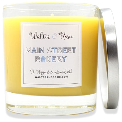 Walter & Rosie - Main Street Bakery Candle 11 oz - Sweet Aroma of Vanilla Cake - Soy Wax Blend - Burns Up to 40 Hrs - Highly Fragrant Candle - Long Lasting - Theme Park Inspired