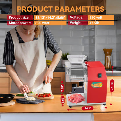 Newhai 850w Meat Cutter 5mm + 20mm Spare Blade