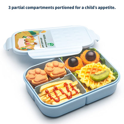 MISS BIG® Bento Lunch Box for Kids, 1150ml, 3 Compartments, Blue