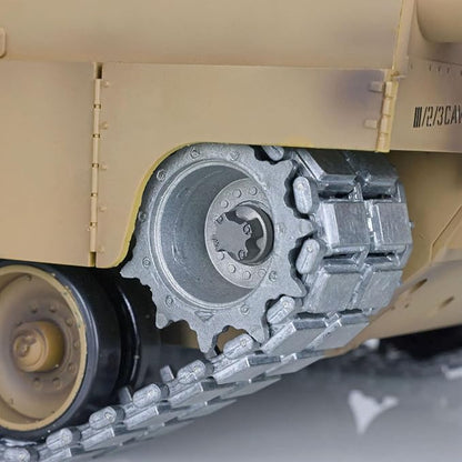 Heng Long US in Stock Ver M1A2 Abrams RC Tank 2.4G 1/16 Scale 7.0 Upgraded Metal RTR Tank 3918 340° Rotating Turret Infrared Combat Smoking Unit Armored Combat Tank BB Shooting Airsoft Tank