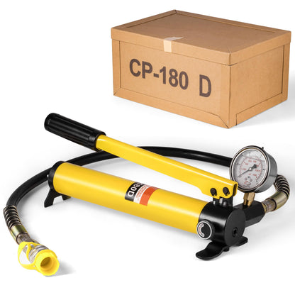 TOORGO CP-180 Hydraulic Hand Pump with Oil Gauge,Hand Operated Pump Manual Pump Hydraulic Pump for Lifting Cylinders